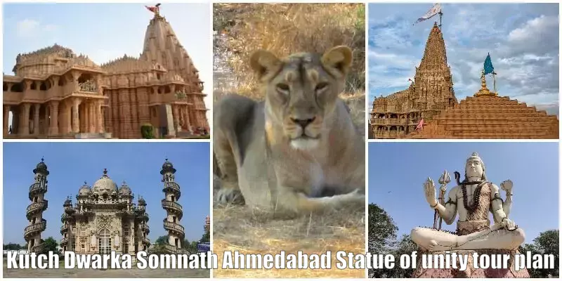 Kutch Dwarka Somnath Ahmedabad Statue of unity places to visit in Gujarat for 7 days